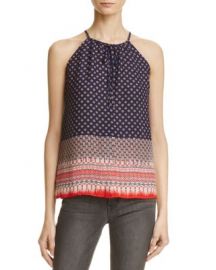 AQUA Scarf-Print Halter Tank - 100  Exclusive at Bloomingdales